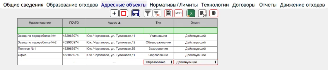 Вкладка «Адресные объекты». Дизайн интерфейса для Департамента природопользования Москвы | SobakaPav.ru