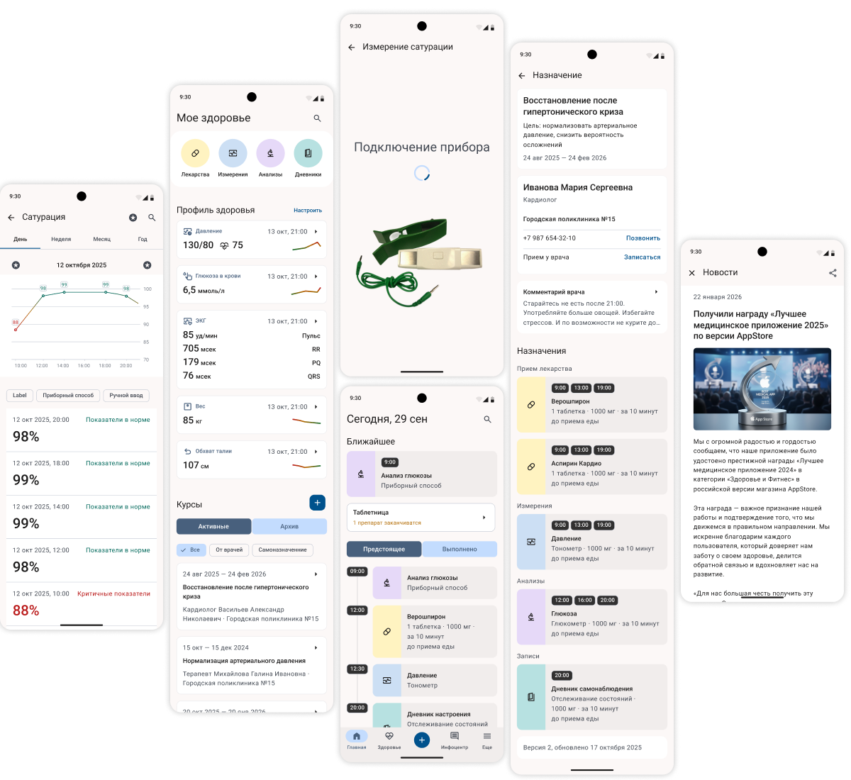 Собака Павлова • Vivo Spiro • Приложение для контроля медицинских приборов