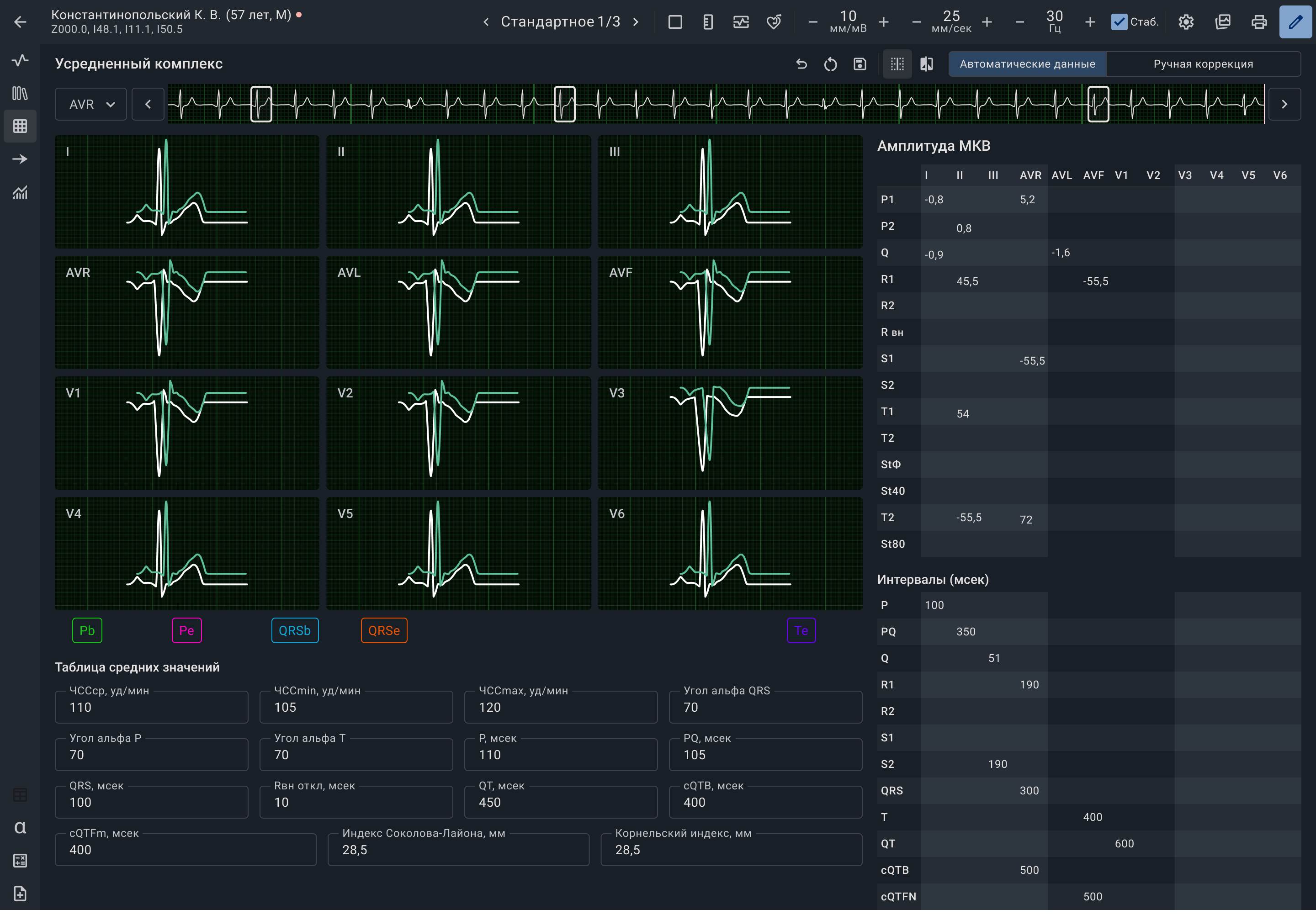 Медицинский интерфейс для работы с ЭКГ | SobakaPav.ru