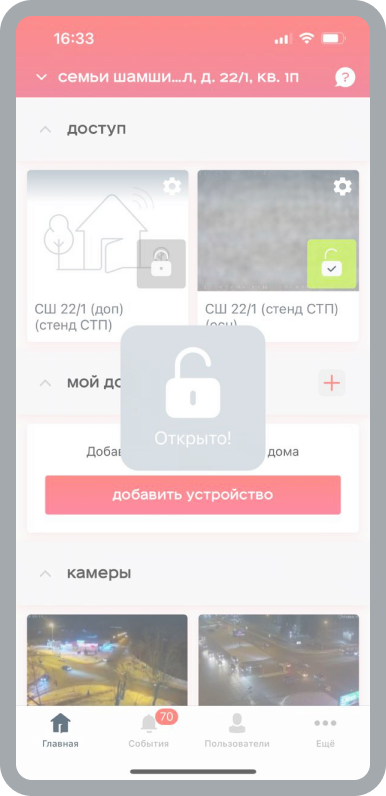 Собака Павлова || Электронный город. Отображение камер и домофонов.  